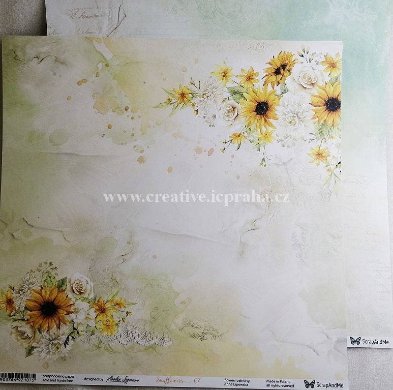 ScrapAndMe Sunflowers 07/08 30.5x30.5cm 250g/m2